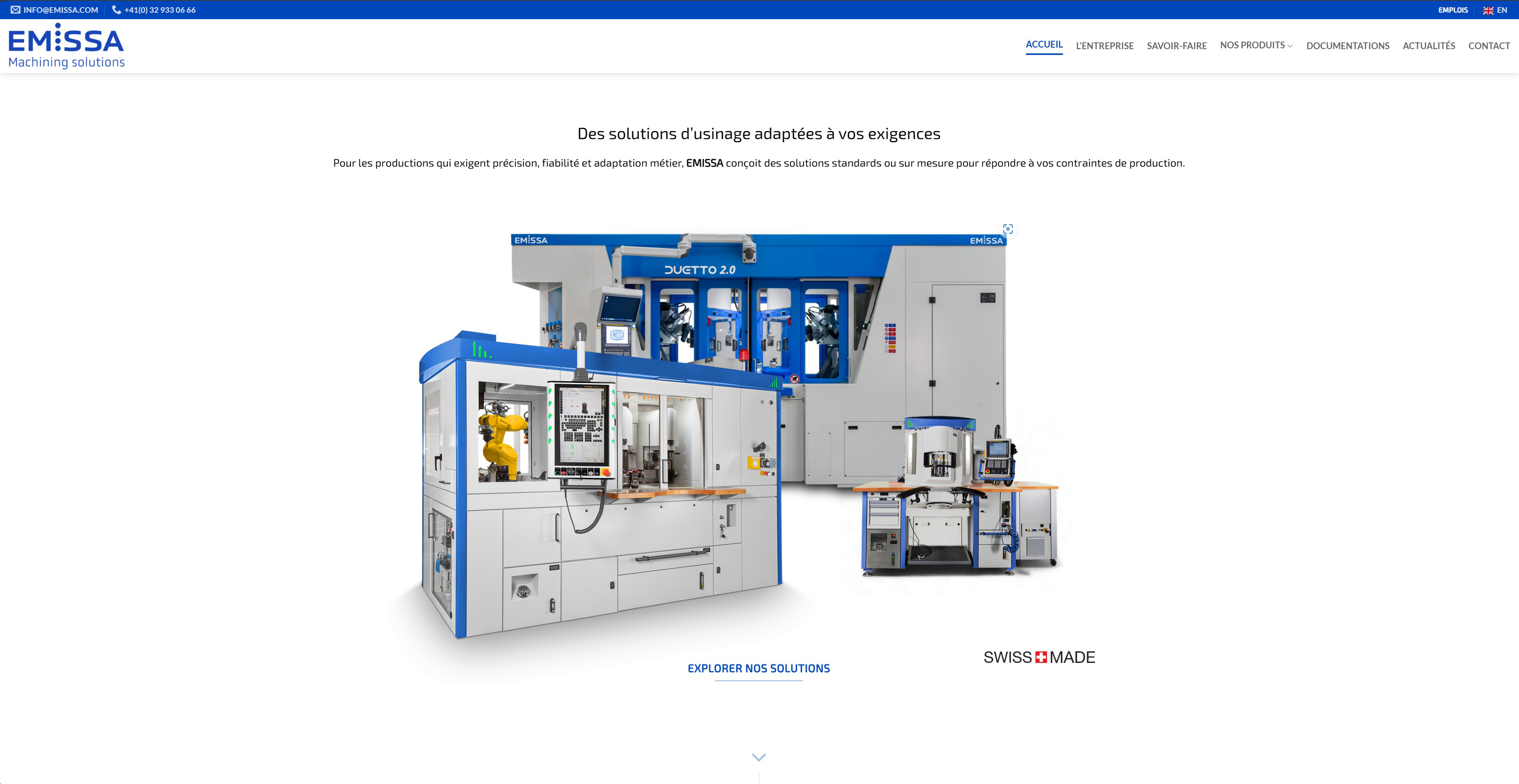 Aperçu du site EMISSA